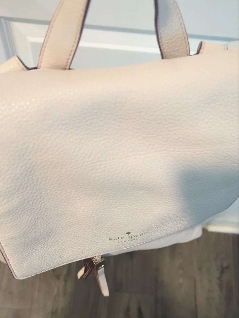 kate spade Pebbled Leather Backpack in Light Blush